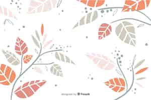 Gratis vector herfst achtergrond hand getrokken stijl