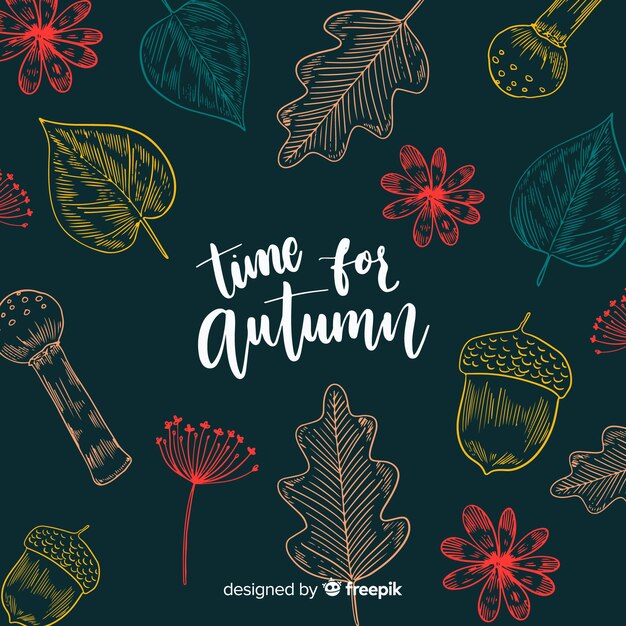 Herfst achtergrond met kleurrijke bladeren