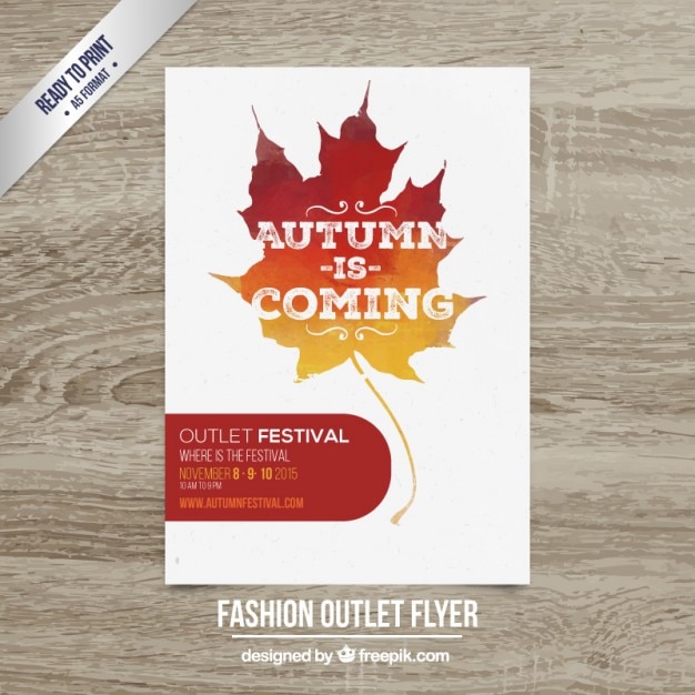 Gratis vector herfst outlet poster