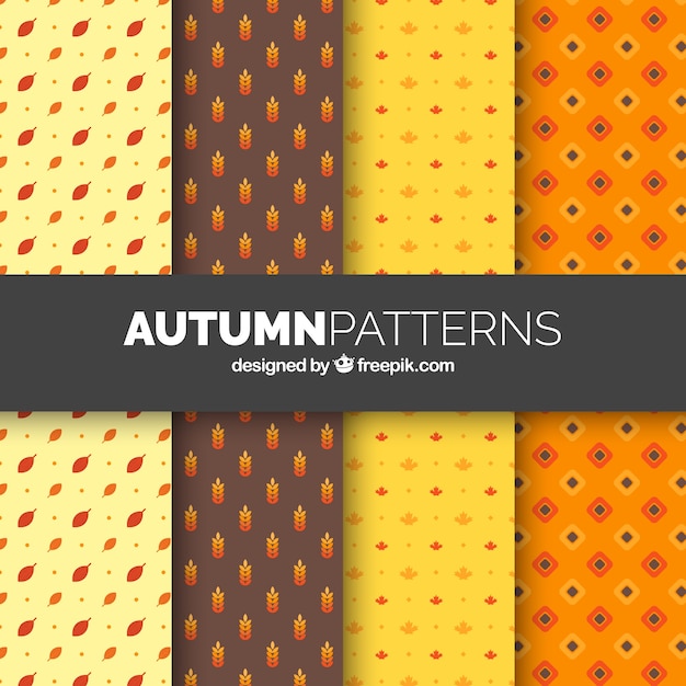 Gratis vector herfst patronen achtergrond