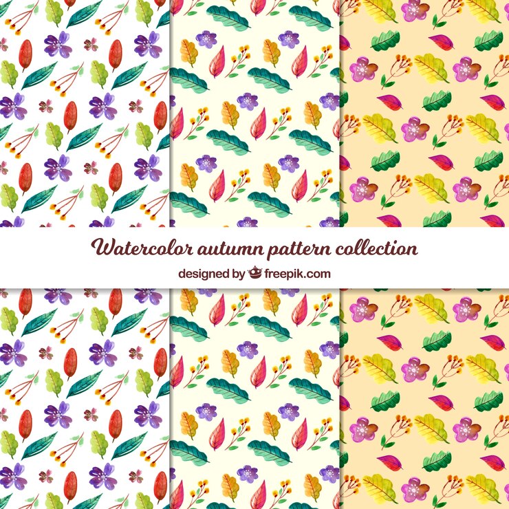 Gratis Vector herfst patroon collectie
