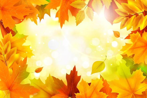 Gratis vector herfst realistische achtergrond