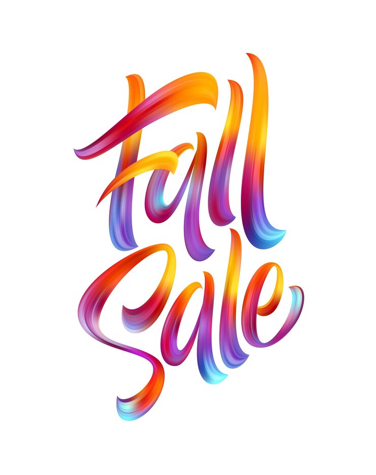 Gratis Vector herfst seizoen hand belettering herfst verkoop