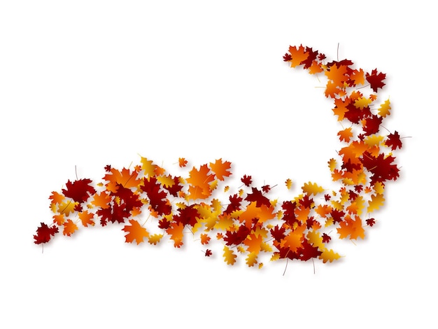 Gratis vector herfst swirl bladeren.