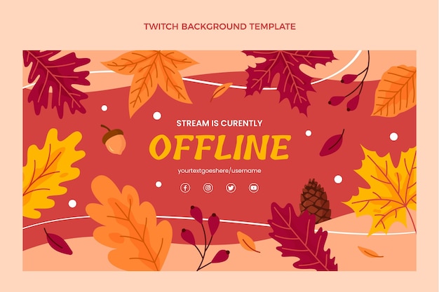 Gratis vector herfst twitch achtergrond