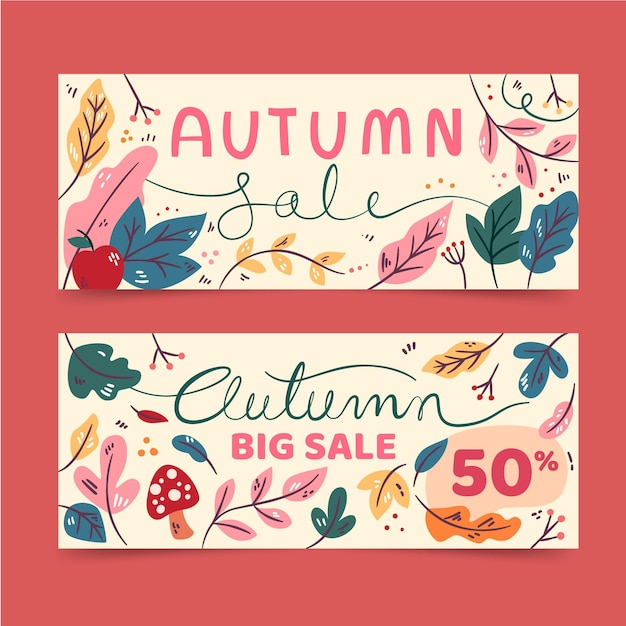 Herfst verkoop banner pack