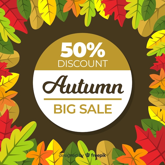 Gratis vector herfst verkoop ontwerp