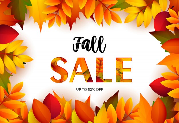 Herfst verkoop retail banner