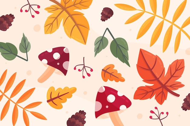 Gratis vector herfstbladeren achtergrond