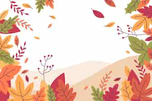 Gratis vector herfstbladeren achtergrond