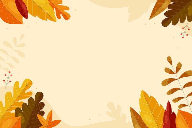 Gratis vector herfstbladeren achtergrond