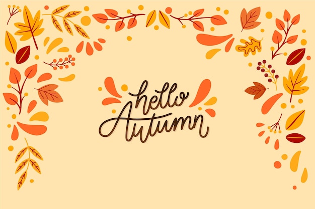 Gratis vector herfstbladeren achtergrond