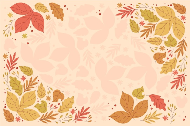 Gratis vector herfstbladeren achtergrond