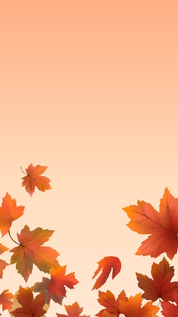 Gratis vector herfstbladeren achtergrond