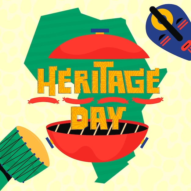 Gratis vector heritage day illustratie
