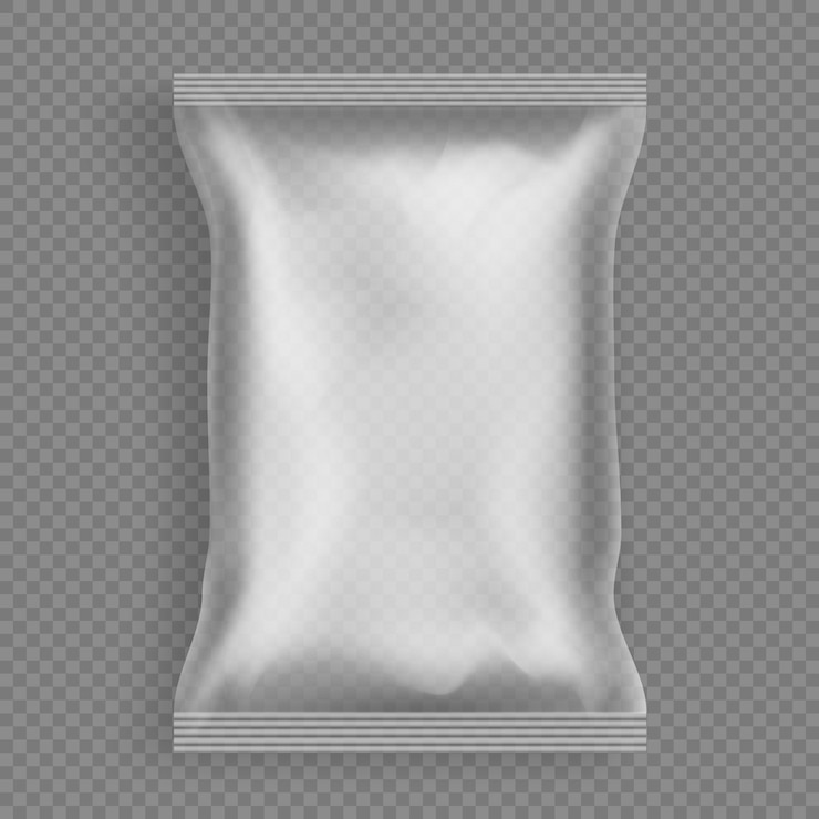 Gratis Vector hermetisch afgesloten polyethyleen of plastic wegwerppakket