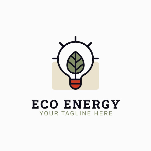 Gratis vector hernieuwbare energie logo ontwerpsjabloon