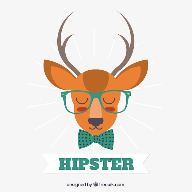 Gratis vector herten gekleed in hipster stijl vector