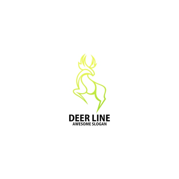 Herten logo ontwerp kleurverloop lijntekeningen