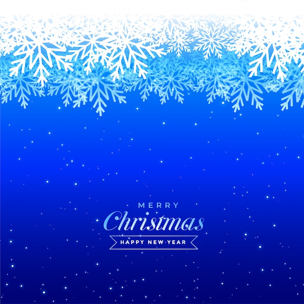 Het blauwe ontwerp van de de sneeuwvlokken mooie groet van de kerstmiswinter