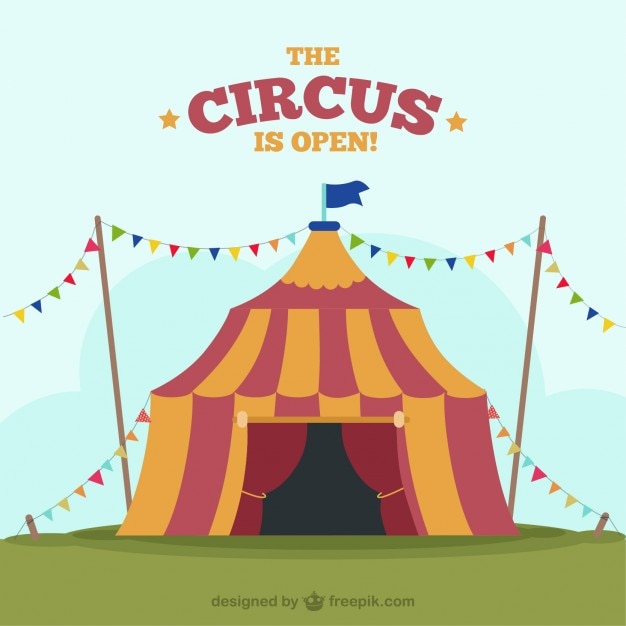 Gratis vector het circus is geopend!