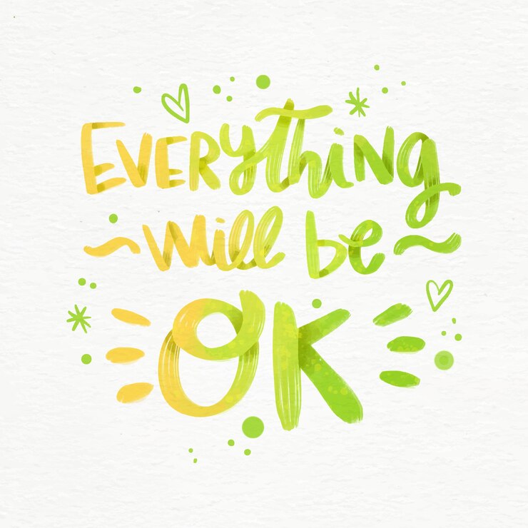 Gratis Vector het komt wel goed, lettering.