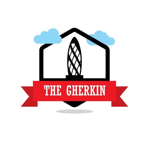 Gratis vector het label cherkin ribbon