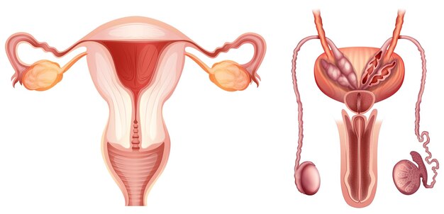 Het mannelijke en vrouwelijke voortplantingsstelsel