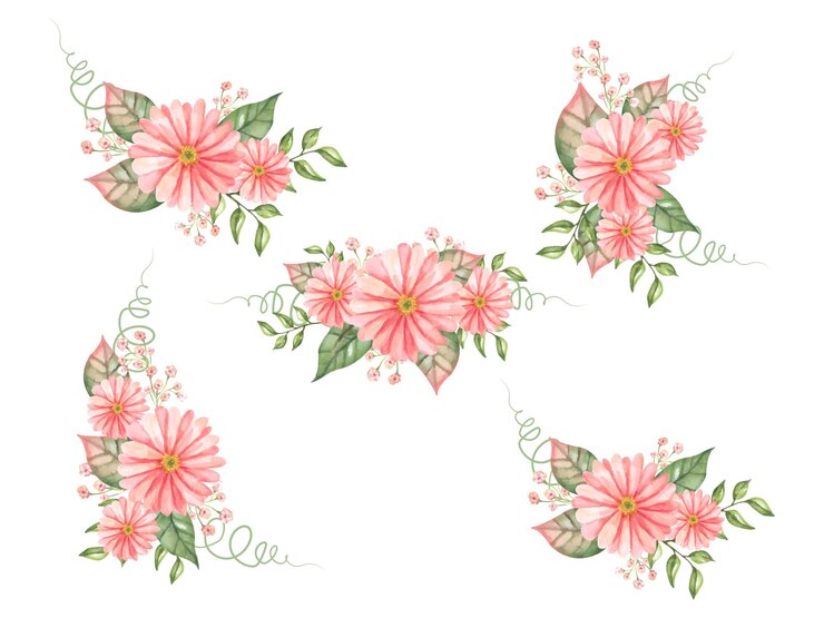 Het naadloze patroon van boeket bloeit rode bloemen die ornamentachtergrond schilderen