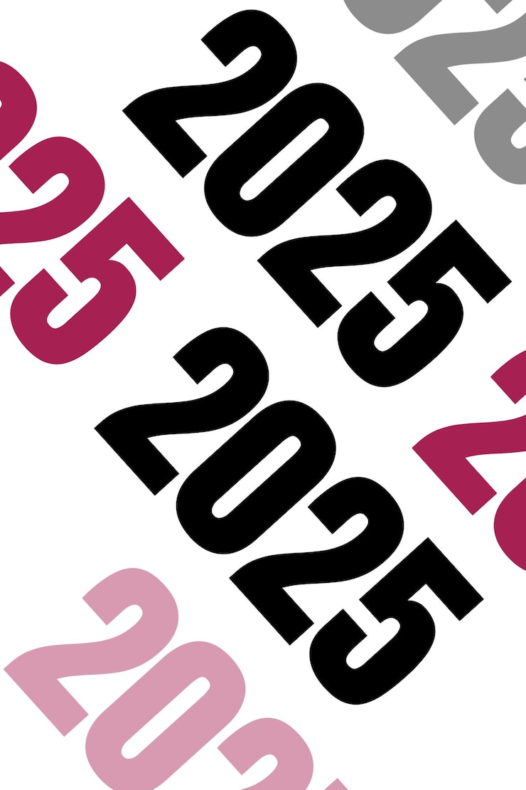 Gratis Vector het ontwerp van de achtergrondvector 2025 is eenvoudig.