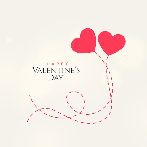 Het ontwerp van de de dagkaart van de zoete valentijnskaart met twee drijvende harten