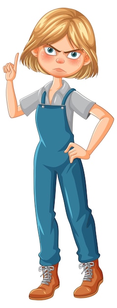 Het vastberaden meisje in overalls