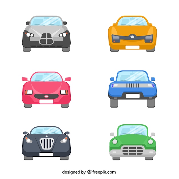 Gratis vector het verzamelen van auto's