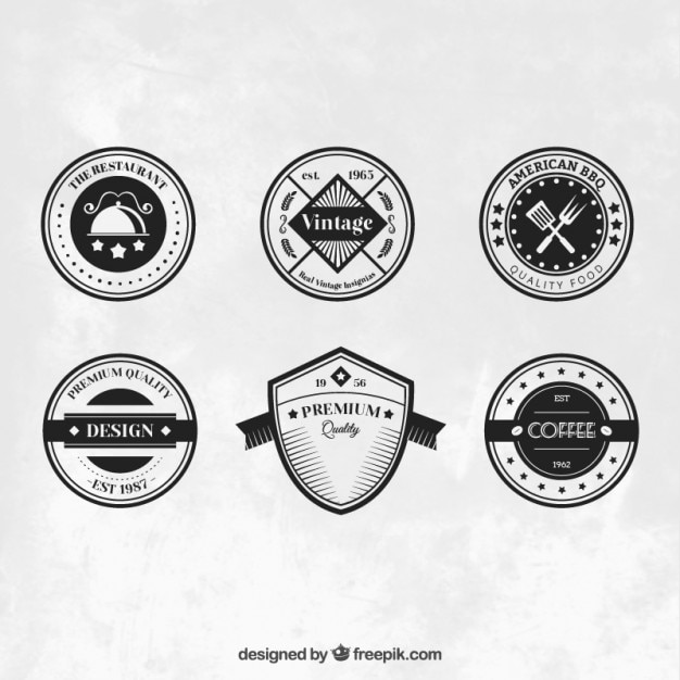 Gratis vector het verzamelen van retro badges