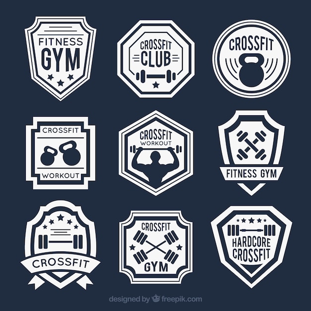 Het verzamelen van retro crossfit stickers