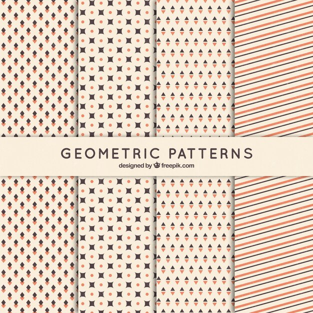 Het verzamelen van retro geometrische patronen