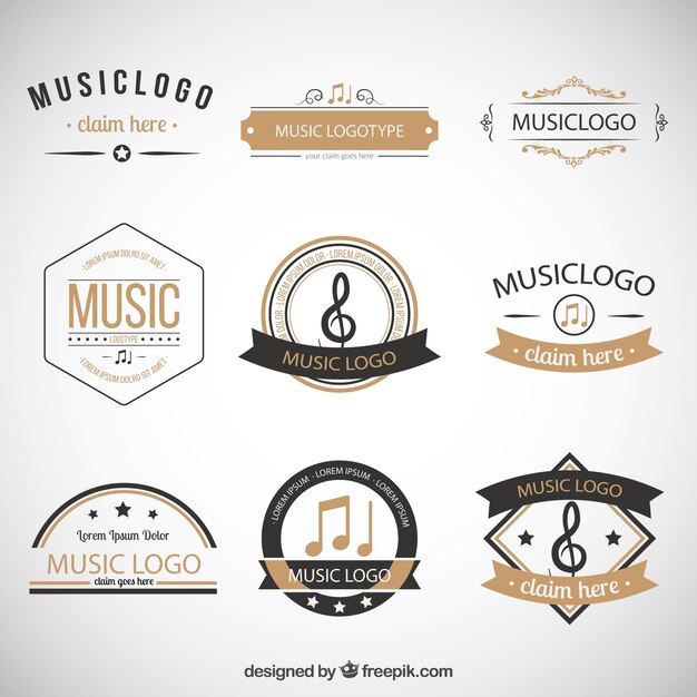 Het verzamelen van retro muziek logo