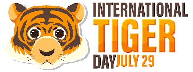 Gratis vector het vieren van de internationale dag van de tijger