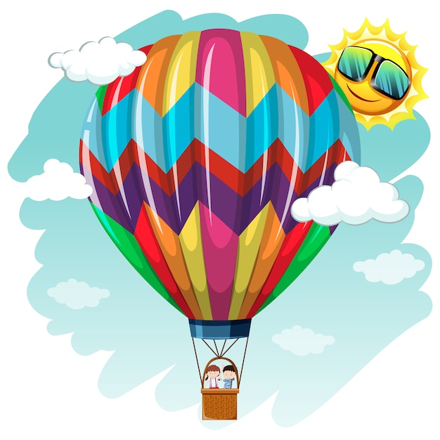 Gratis vector hete lucht ballon achtergrond ontwerp