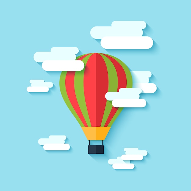 Gratis vector hete lucht ballon pictogram