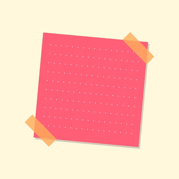 Hete roze gestippelde briefpapier dagboek sticker vector