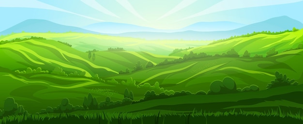 Gratis vector heuvel achtergrond landschap vector