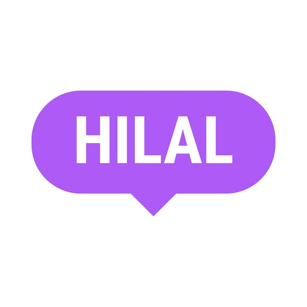 Hilal sighting purple vector callout banner met informatie over de wassende maan