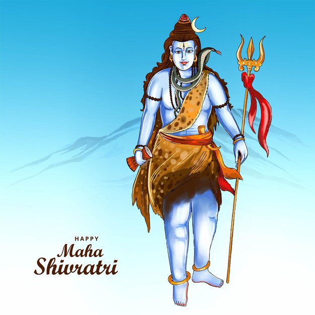 Hindoe-feest Maha Shivratri achtergrond van de kaart