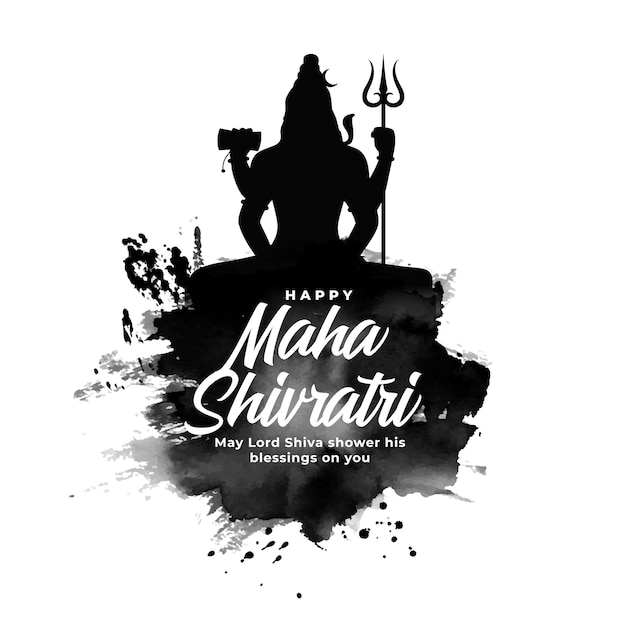 Gratis vector hindoe-feest maha shivratri viering achtergrondontwerp