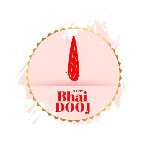 Gratis vector hindoe feestelijke bhai dooj puja viering achtergrond voor familie geluk vector