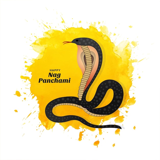 Hindoe festival happy nag panchami viering kaart ontwerp