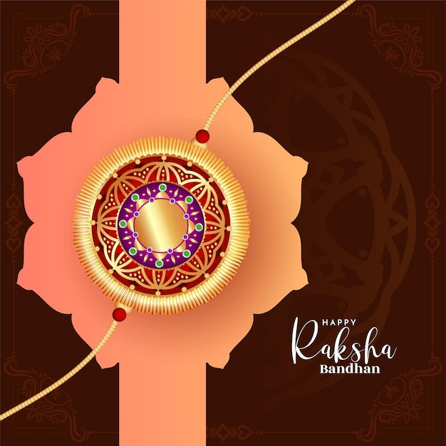 Hindoe festival Happy Raksha Bandhan viering kaart ontwerp