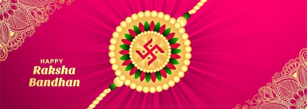 Gratis vector hindoe festival raksha bandhan wenskaart banner achtergrond