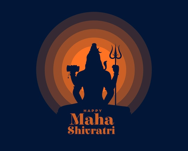 Hindoe religieuze maha shivratri viering achtergrondontwerp